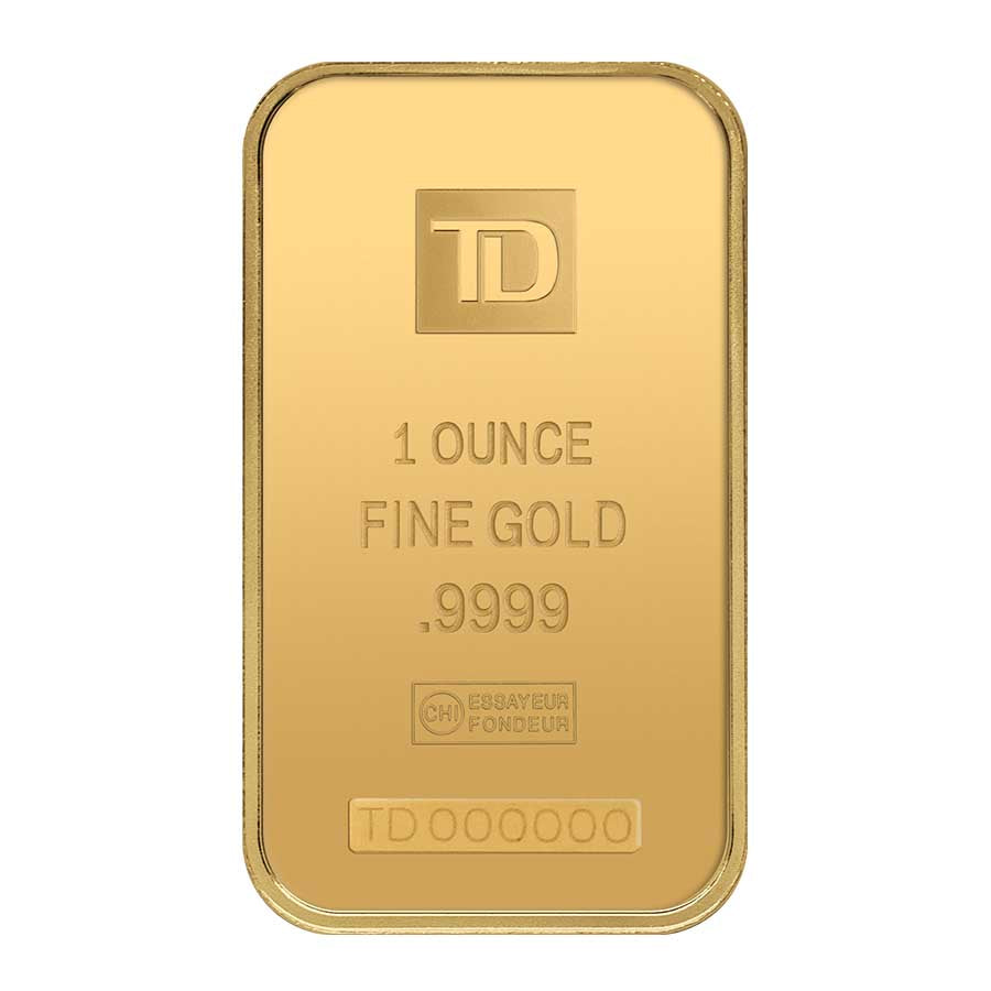 1 oz TD Bank Gold Bar image 0
