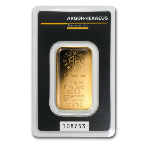 1 oz Gold Bar - Argor-Heraeus KineBar Design (In Assay) image 0