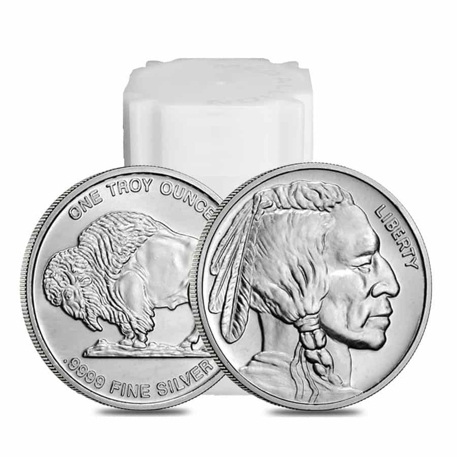 1 oz Pure Silver Liberty Round - Buffalo image 2
