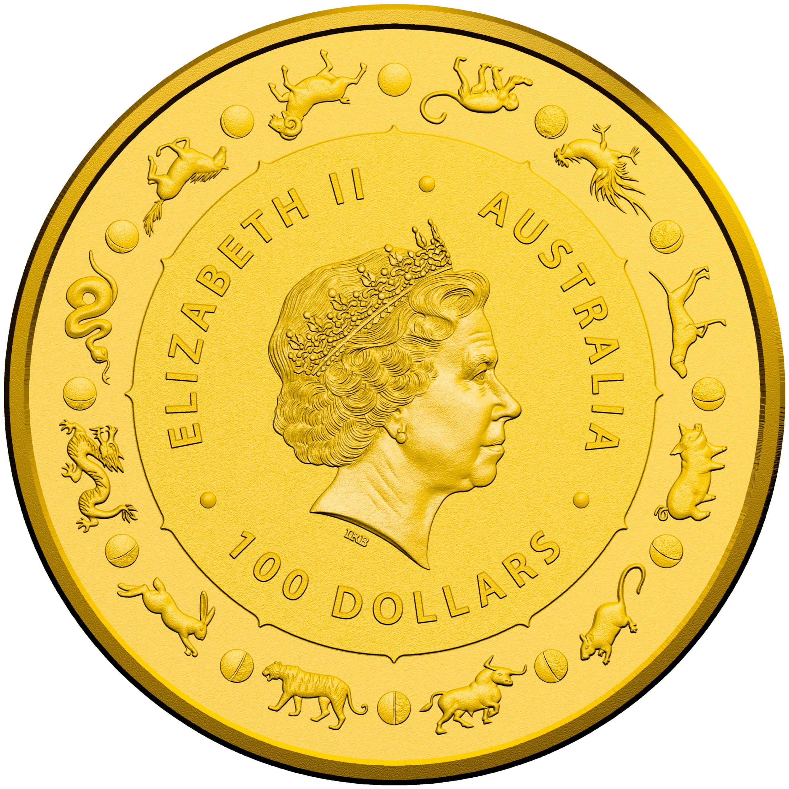 2017 Australia 1 oz Gold Lunar Rooster BU image 1