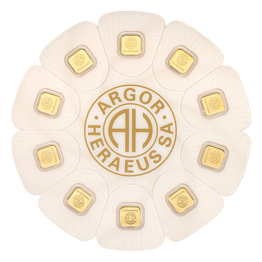 Goldseed 10 x 1 gram Gold Bar - Argor Heraeus (In Assay) image 0