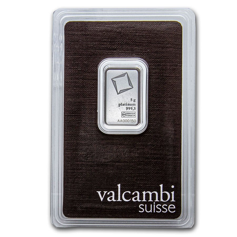 5 gram Platinum Bar - Valcambi (In Assay) image 0