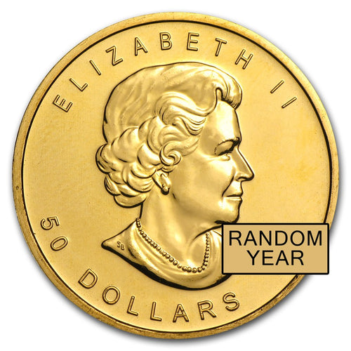 1 Oz Gold Maple Leaf Coin .9999 (Random Year) image 1