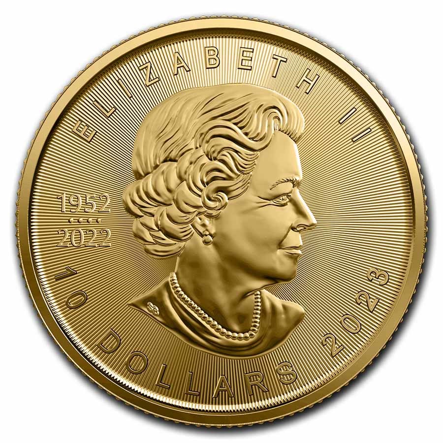 2023 Canada 1/4 oz Gold Maple Leaf BU image 1