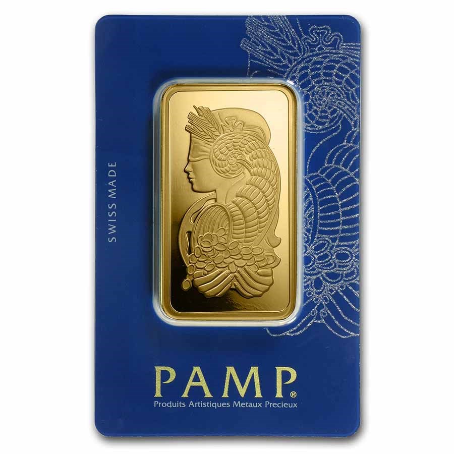 100 GRAM Gold PAMP Suisse Lady Fortuna Bar image 0