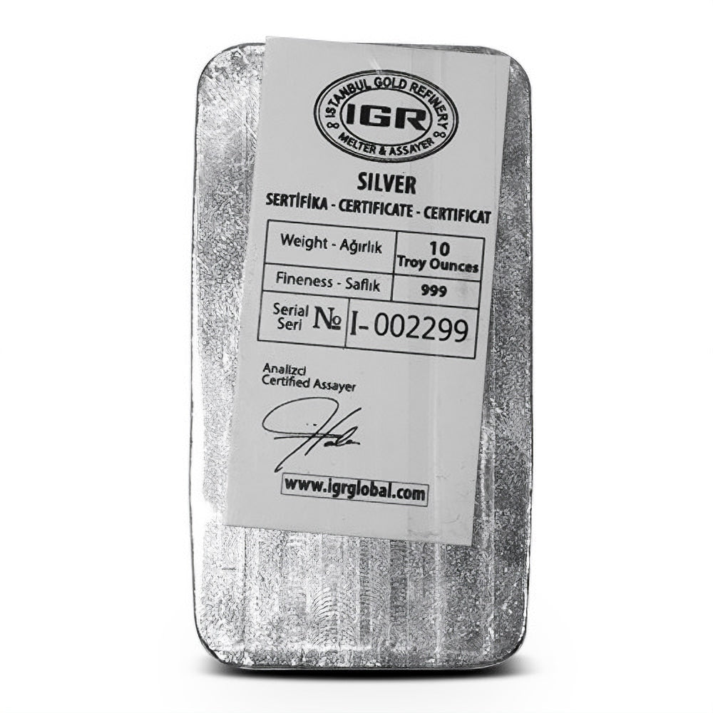 10 oz Istanbul Gold Refinery (IGR) Silver Bar