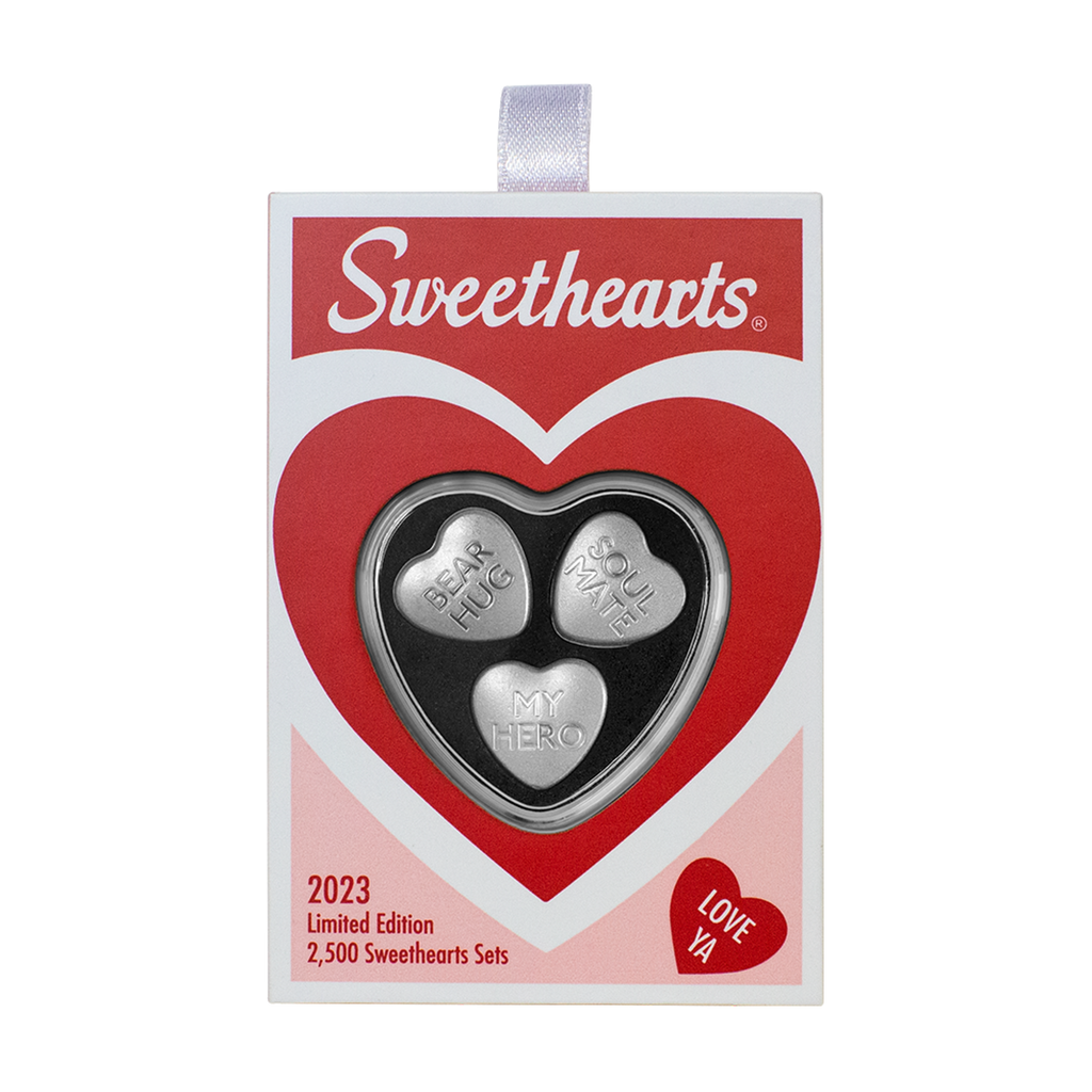 30 Gram Silver Sweethearts Candy PAMP Suisse 3-Heart Set .9999 Fine 2023 Limited Edition (w/Box)