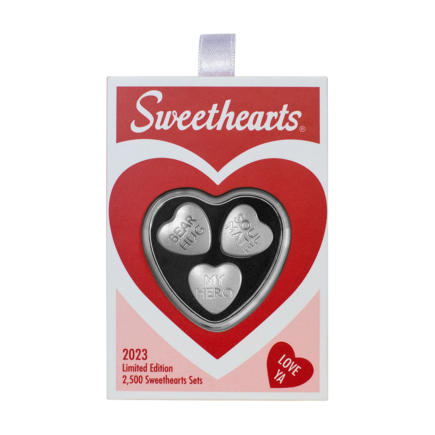 30 Gram Silver Sweethearts Candy PAMP Suisse 3-Heart Set .9999 Fine 2023 Limited Edition (w/Box)