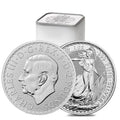 2024 Great Britain 1 oz Silver Britannia BU (King Charles III) Tube of 25
