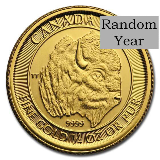 1/4 oz Canada Gold Bison BU (Random Year) image 0