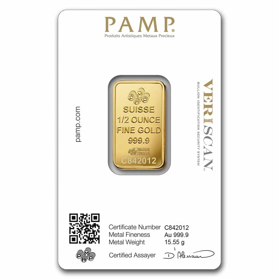 1/2 oz Gold Bar - PAMP Lady Fortuna Veriscan? (In Assay) image 1