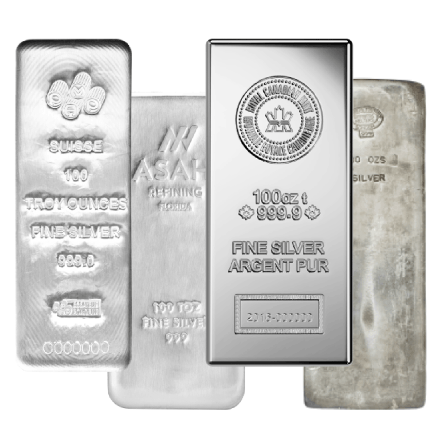 100 oz Assorted Silver Bars (Various Mints and Designs) image 0