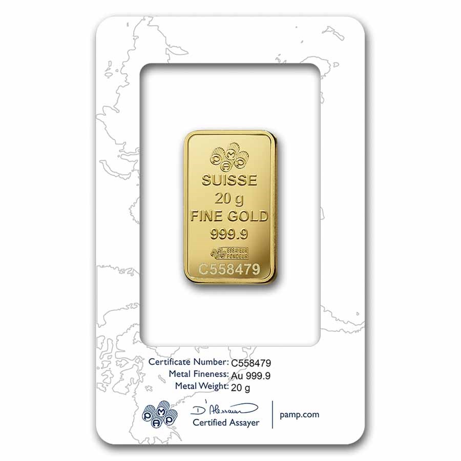 20 Gram Pamp Suisse Rosa Bar (IN ASSAY) image 1