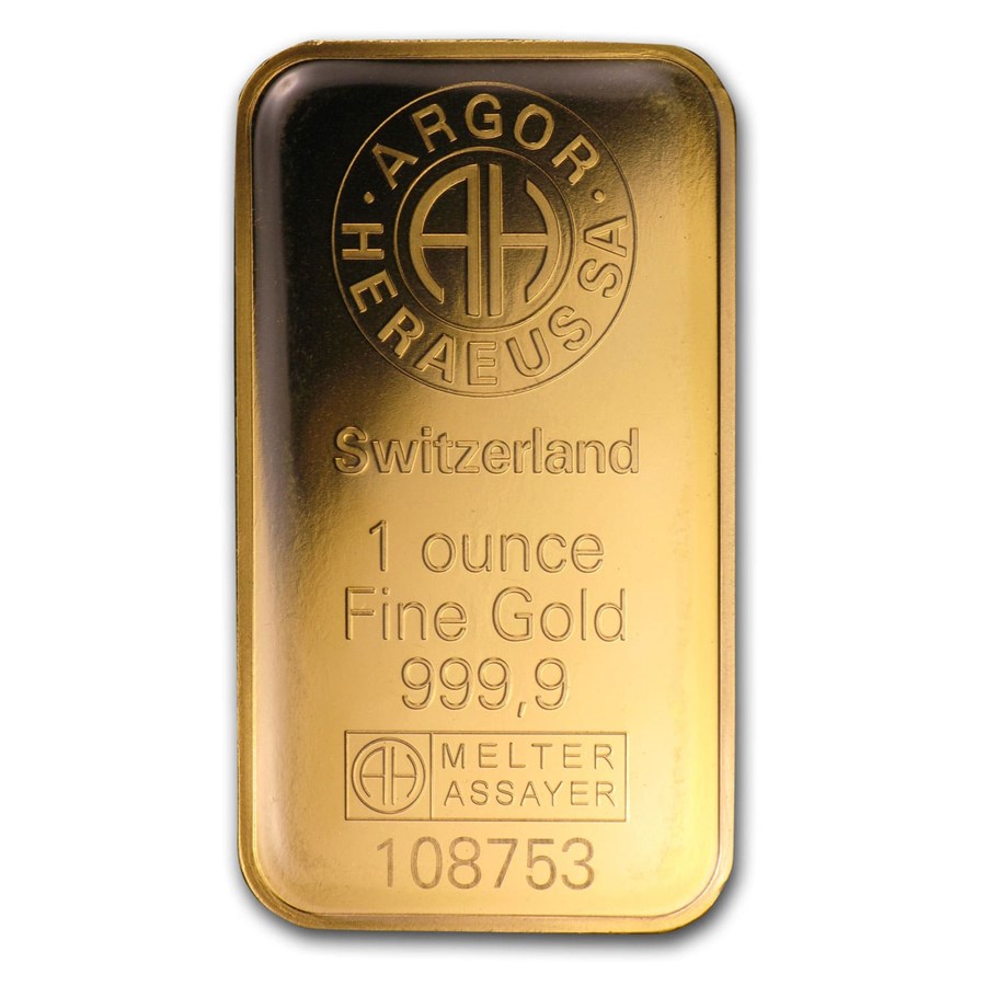 1 oz Gold Bar - Argor-Heraeus KineBar Design (In Assay) image 2