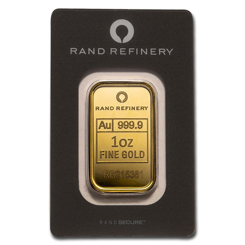 1 oz Rand Refinery Gold Bar (New w/ Black Assay) image 0