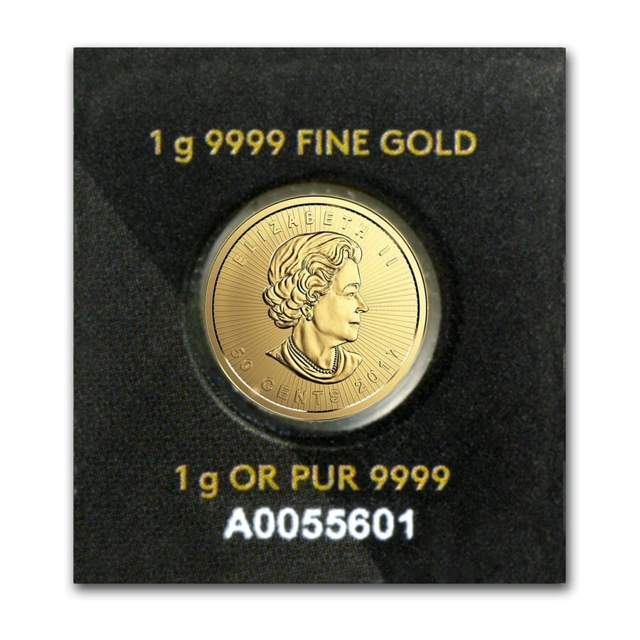 1 gram Gold Maple Leaf - Maplegram 25™ (In Assay) image 1