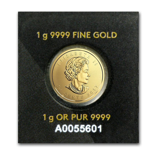 1 gram Gold Maple Leaf - Maplegram 25™ (In Assay) image 1
