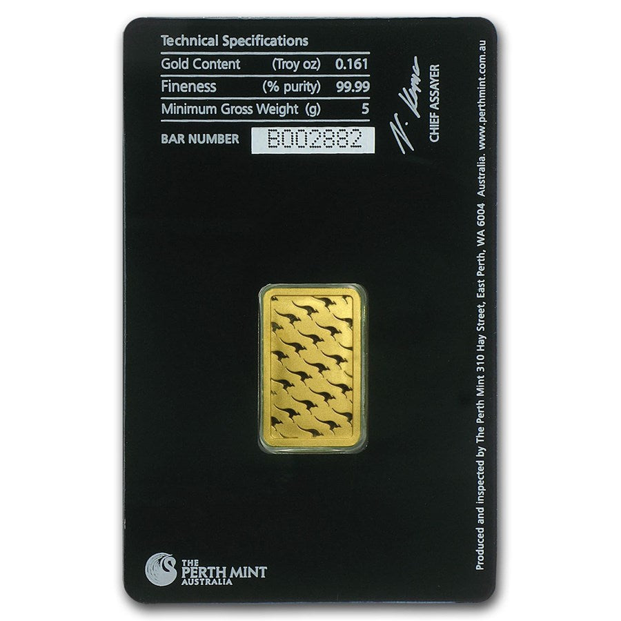 5 gram Gold Bar - The Perth Mint (In Assay) image 1