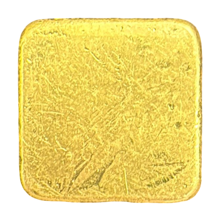 1.2 Oz Square Gold Cast Bar image 1