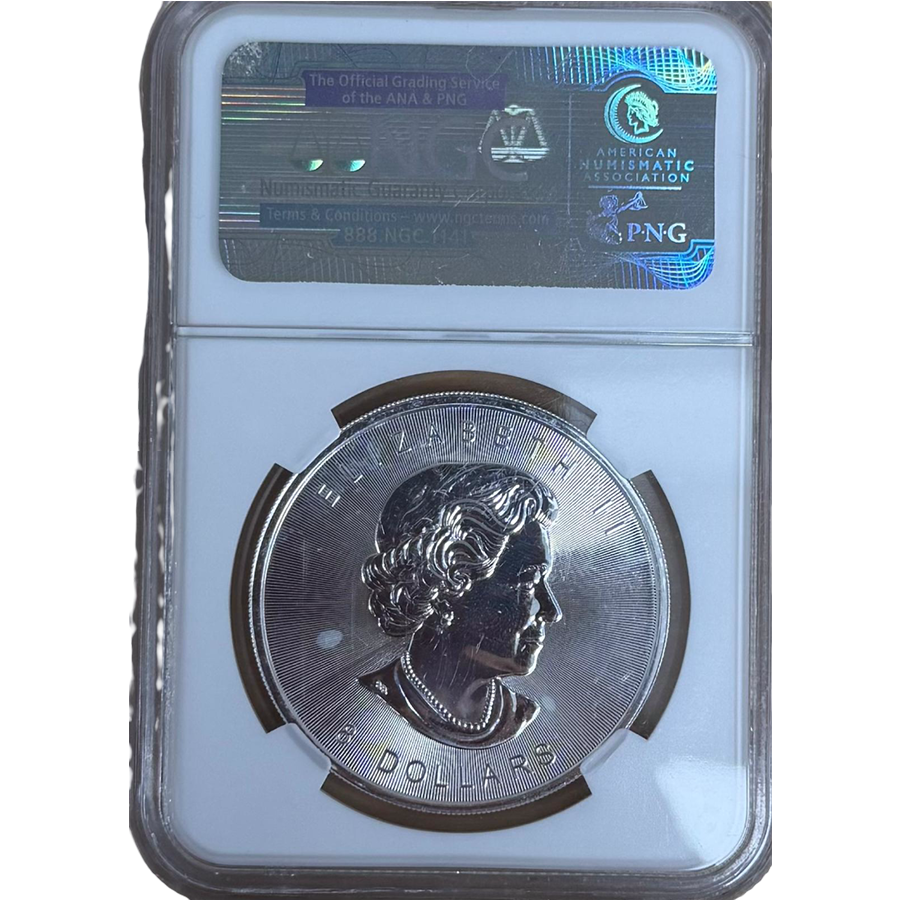 2015 1.25 oz $8 Canadian Silver Bison Coin image 1