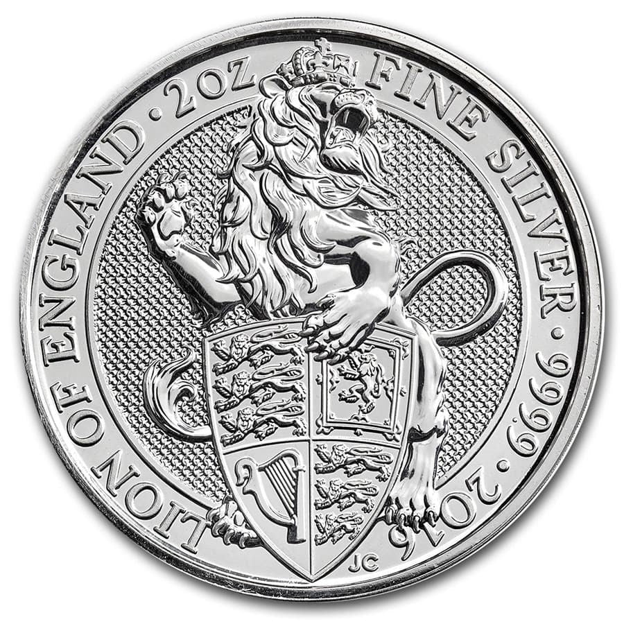 2016 Great Britain 2 oz Silver Queen's Beasts The Lion image 0