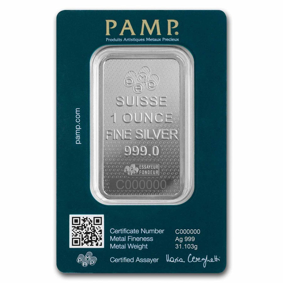 1 oz PAMP 45th Anniversary Lady Fortuna Silver Bar (In Assay) image 1