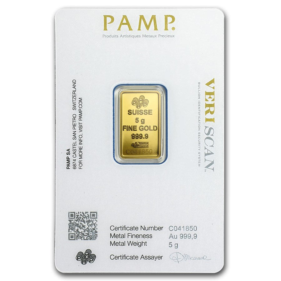 5 gram Gold PAMP Suisse Lady Fortuna (With Certificate) image 1