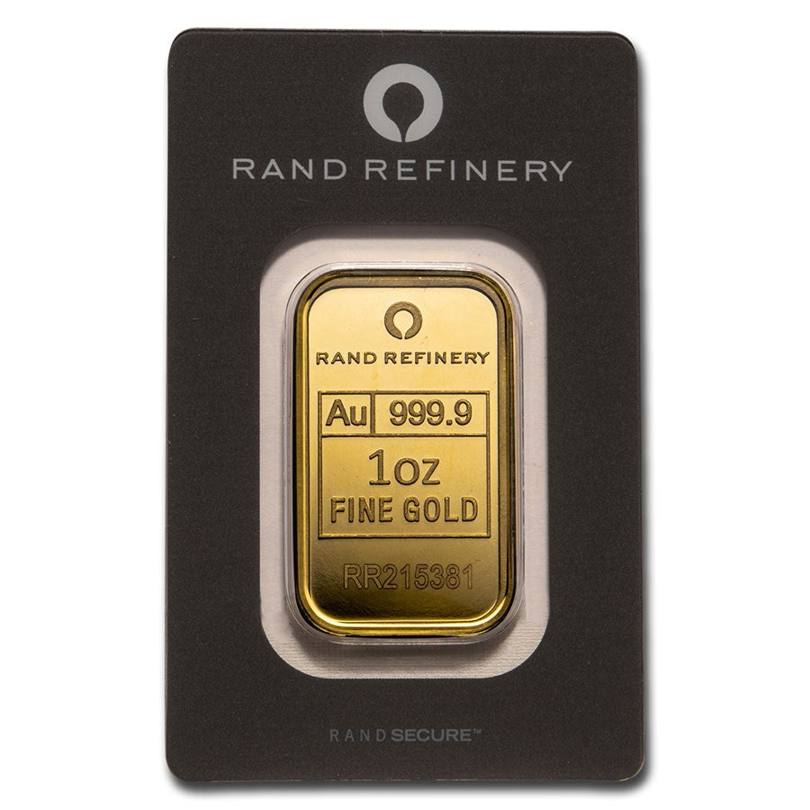 1 oz Rand Refinery Gold Bar (New w/ Black Assay) [Box of 25] image 0