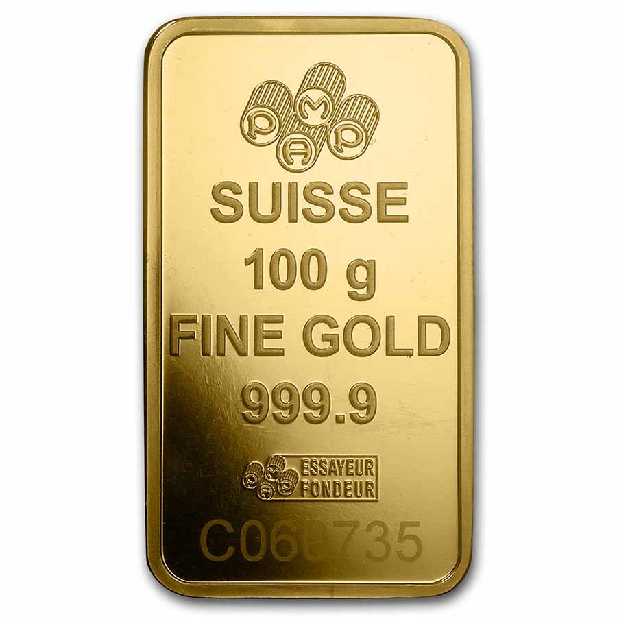 100 GRAM Gold PAMP Suisse Lady Fortuna Bar image 3