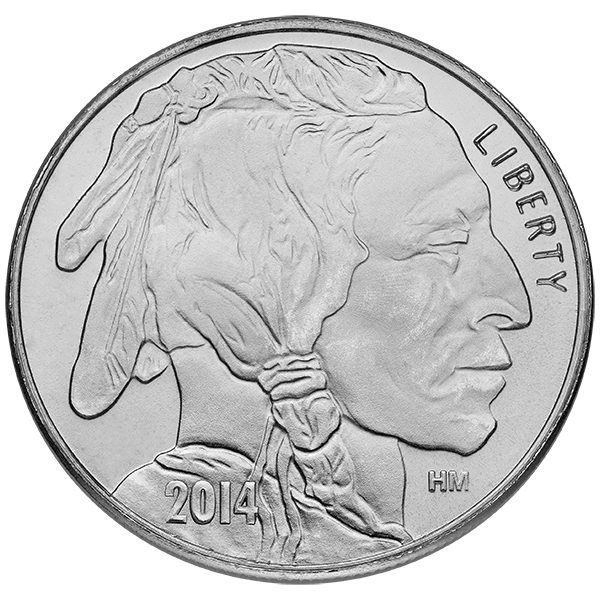 1 oz Pure Silver Liberty Round - Buffalo image 0