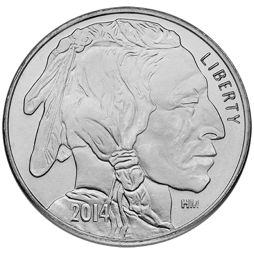 1 oz Pure Silver Liberty Round - Buffalo image 0