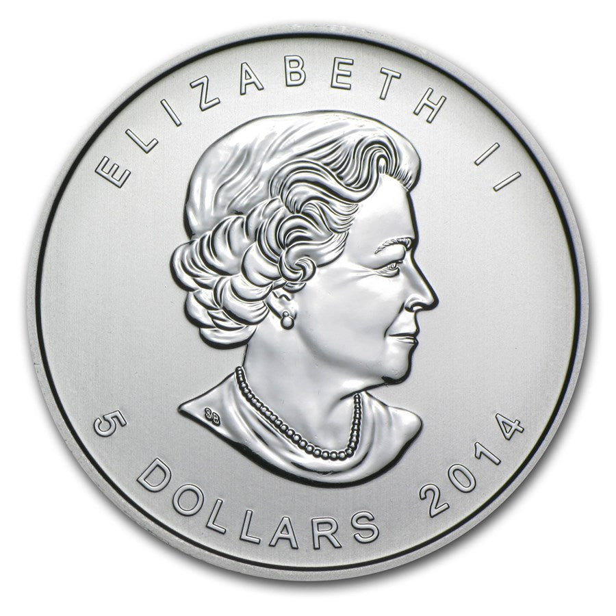1 Oz Canadian Silver Peregrine Falcon Coin 2014 image 1