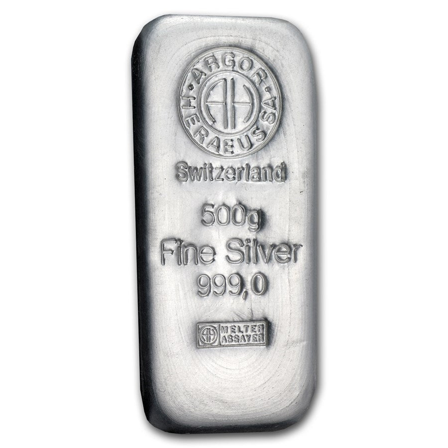 500 gram Silver Bar - Argor-Heraeus (Switzerland) image 0