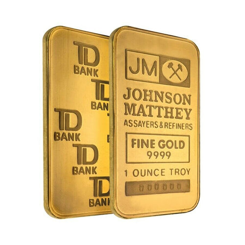 1 oz Johnson Matthey TD Bank Gold Bar image 0