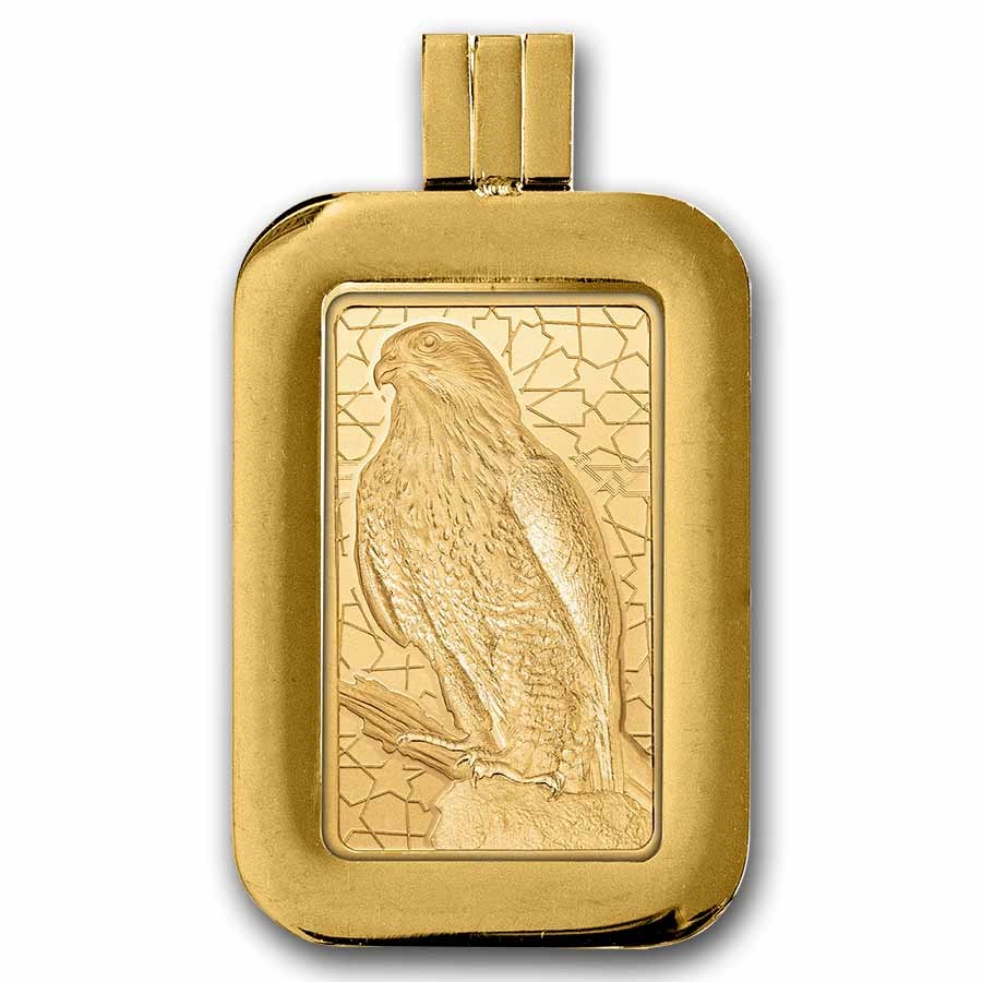 5 gram Gold Bar - PAMP Arabian Falcon (w/Assay &amp; Frame) image 4