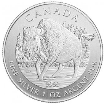 2013 1 oz. Canadian Silver Wood Bison Monster Box (500 coins) image 2