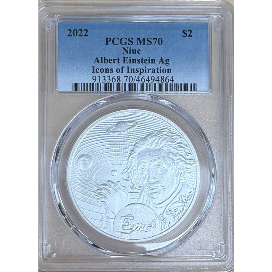 2022 Niue 1 oz Silver Icons of Inspiration: Albert Einstein image 0