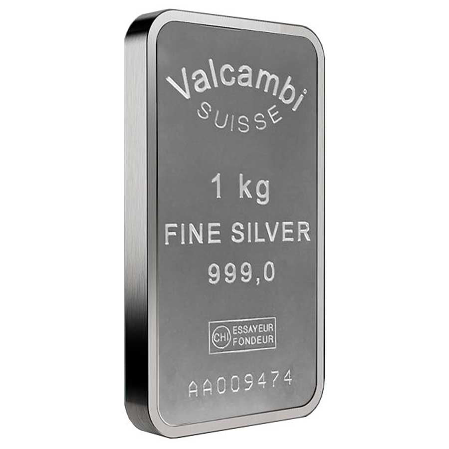 1 Kilo Valcambi Suisse Pure Silver Bar